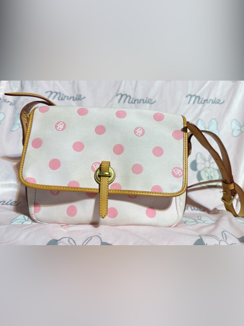 Dooney & Bourke Pink Polka Dot Crossbody Bag